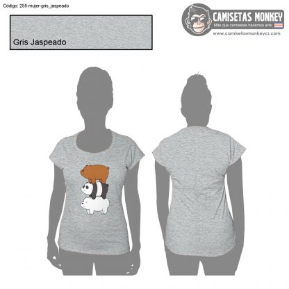 Camiseta mujer estilo 255 de CAMISETAS DE WE BARE BEARS – ESCANDALOSOS