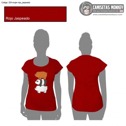 Camiseta mujer estilo 255 de CAMISETAS DE WE BARE BEARS – ESCANDALOSOS