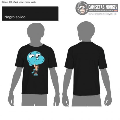 Camiseta infantil unisex estilo 259 de CAMISETAS DE EL ASOMBROSO MUNDO DE GUMBALL