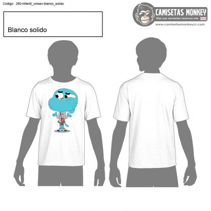 Camiseta infantil unisex estilo 260 de CAMISETAS DE EL ASOMBROSO MUNDO DE GUMBALL