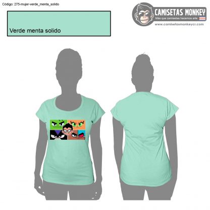 Camiseta mujer estilo 275 de CAMISETAS DE JOVENES TITANES – TEEN TITANS