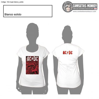 Camiseta mujer estilo 102 de CAMISETAS DE AC DC