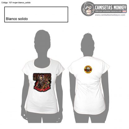 Camiseta mujer estilo 107 de CAMISETAS DE GUNS N ROSES