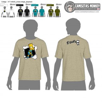 Camiseta infantil unisex estilo 317 de CAMISETAS DE BART SIMPSON
