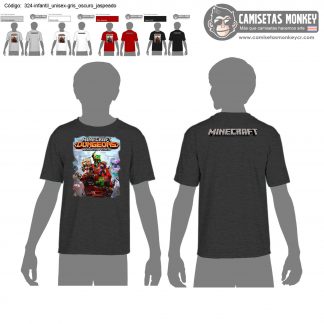 Camiseta infantil unisex estilo 324 de CAMISETAS DE MINECRAFT