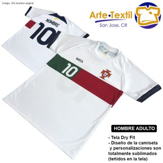 Camiseta hombre estilo 352 de Portugal Visita 2022-2023 personalizada con nombre y #